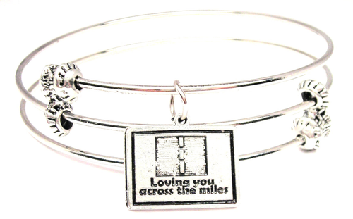Loving You Across The Miles Triple Style Bangle Bracelet