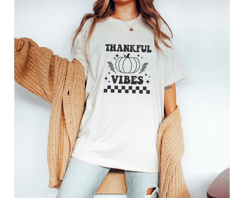 Thanksgiving shirt | Thankful Vibes | Retro Vintage