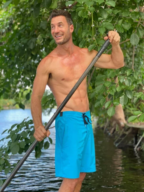 Blue 100% Waterproof Dry Bag Pocket Board Shorts