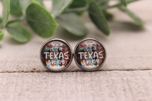 It's a Texas Thing Glass Stud Earrings