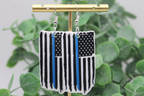 Line Flag Dangle Earrings