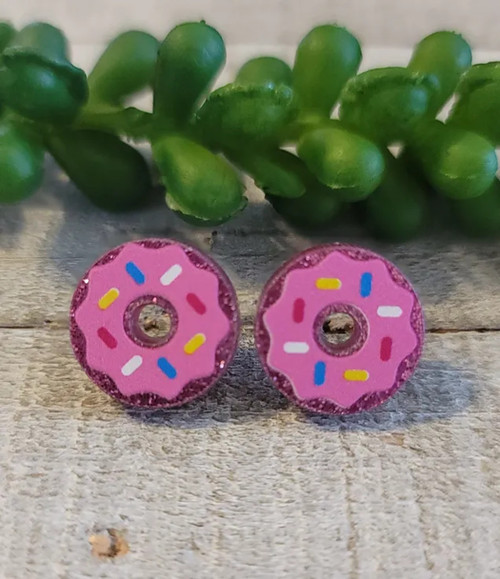 Sprinkle Donuts || Stud Earrings || Hypoallergenic