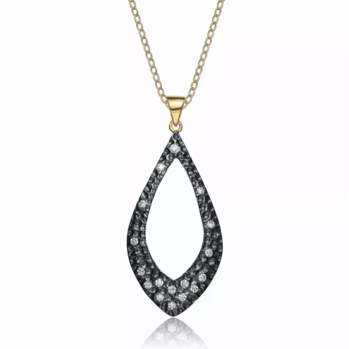 Collette Z Goldplated Sterling Silver Cubic Zirconia Pear Shape Necklace