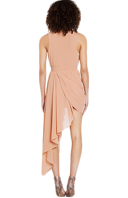 High Low Chiffon Dress Nude