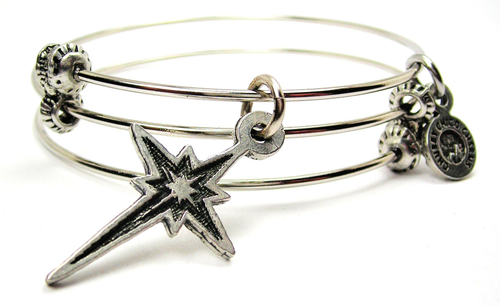 Christmas Star Of Bethlehem Triple Style Bangle Bracelet