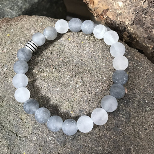 Cloud Quartz Bead Bracelet