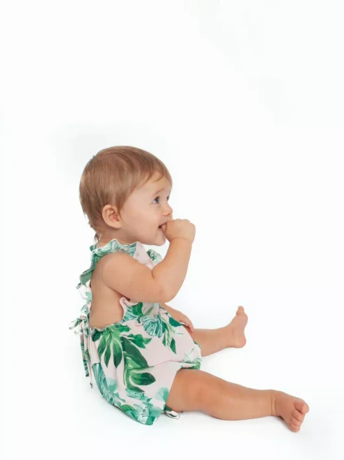 Tropical Floral Bubble Romper