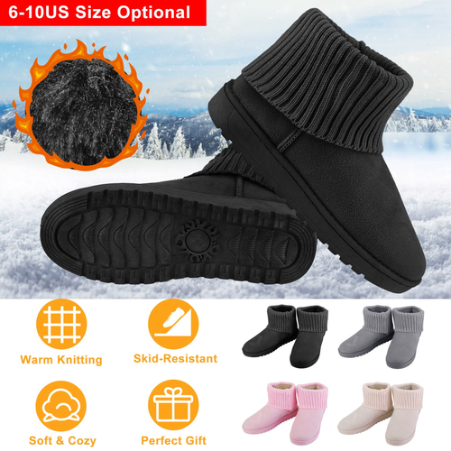 Women Lady Snow Boots Suede Mid-Calf Boot Shoe 