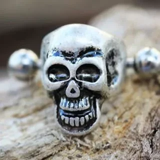 316L Stainless Steel Wicked Skull Cartilage Cuff Earring