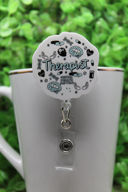 Therapist Badge/ID Holder with Alligator Clip