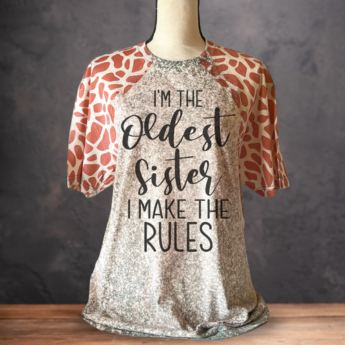 I MAKE THE RULES | Animal Print Sleeves T-Shirt