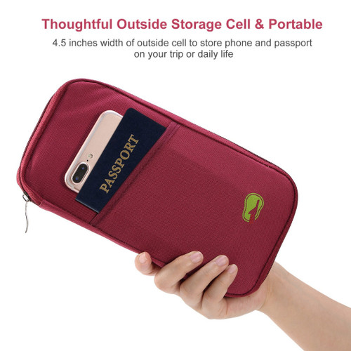 Travel Passport Wallet 12Cells Ticket ID Credit Card Holder 