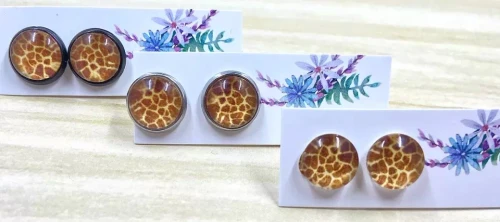 Animal Print Studs