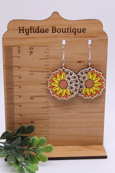 Sunflower Coffee || Dangle Earrings