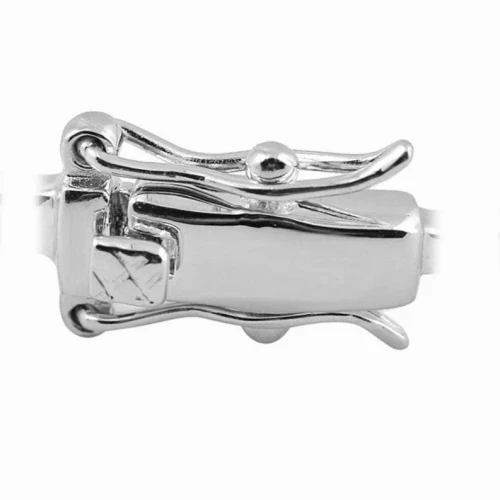 Collette Z Sterling Silver with Rhodium Plated Clear Pear and Princess with Marquise Cubic Zirconia Halo Bracelet