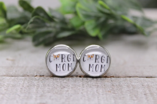 Corgi Mom || Stud Earrings || Hypoallergenic