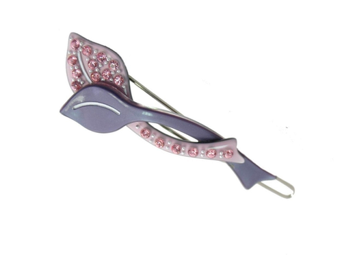 Wire Magalia Barrette with Rhinestone Accents