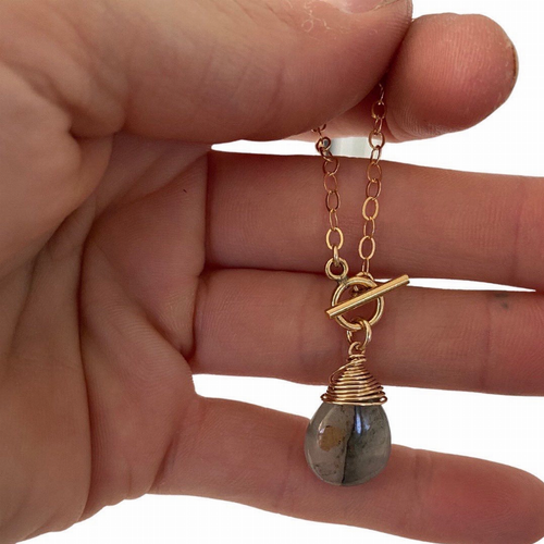 Jet Toggle Necklace