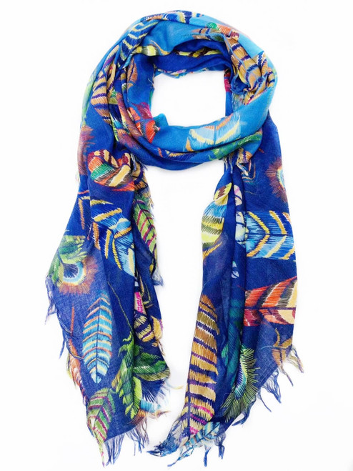 Multi Feather Scarf/Shawl