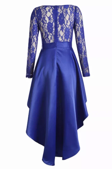 High Low Satin Vintage Lace
