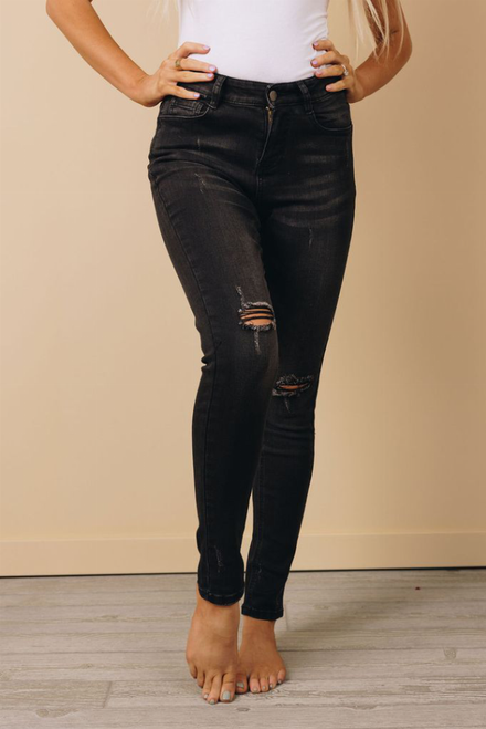 Anita Distressed Knee Skinny Jeans
