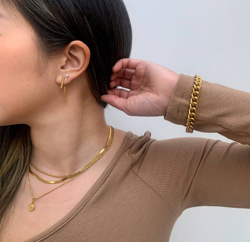 MASON GOLD CHUNKY CURB CHAIN BRACELET