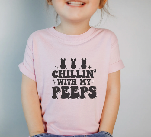 Chillin' with my Peeps Easter Shirt for Kids