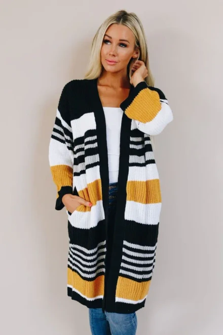 Georgetown Striped Pocket Cardigan