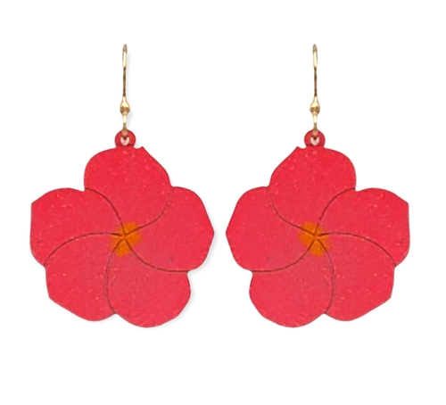 PINK PLUMERIA DANGLE, LARGE