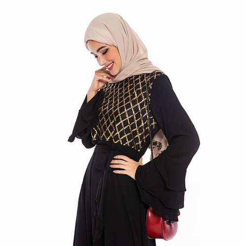 Vintage Long Sleeve Maxi Dress