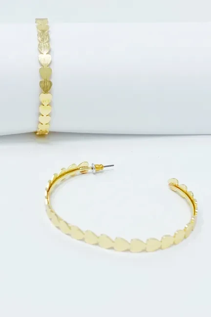 Playful Heart Hoop Earrings
