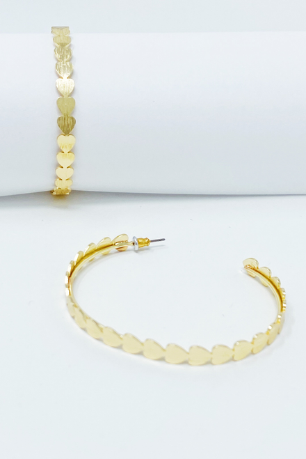 Playful Heart Hoop Earrings
