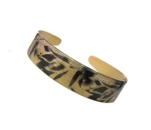 Black & Gold Print Wide Headband