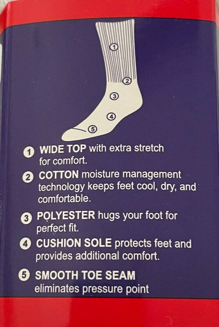 Mens Women Unisex Non Binding Cotton Circulation Diabetic Crew Black Socks Physician Approved