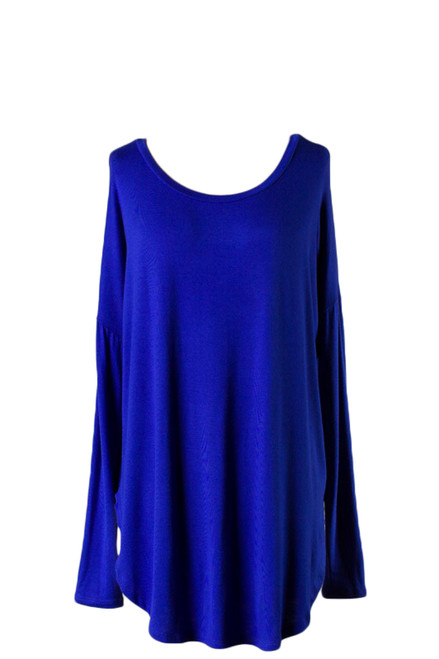 The Boyfriend Long Sleeves Top Blue