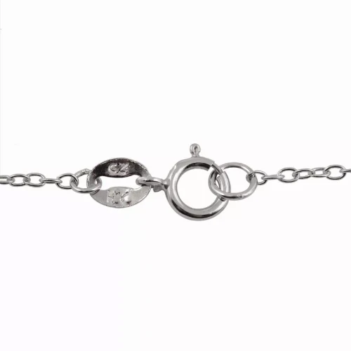 Collette Z Sterling Silver Blue Cubic Zirconia Square-shape Necklace