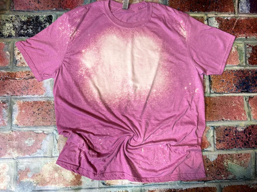 Gildan Radiant Orchid Splatter Bleach Blank Tee