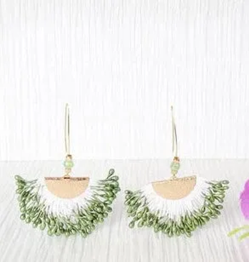 It's Fun Time, Olive Dangle Earrings