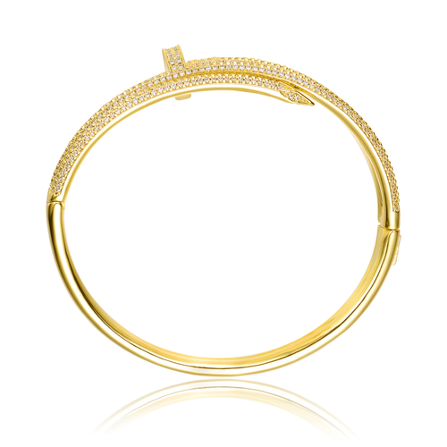 Collette Z Gold Plated "Juste Un Clou" Bangle Bracelet