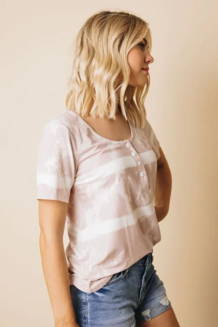 Abby Tie-dye Short Sleeve Top