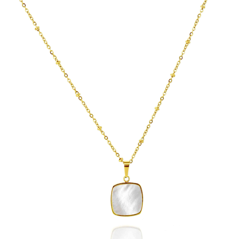 HERMI GOLD PEARL PENDANT NECKLACE