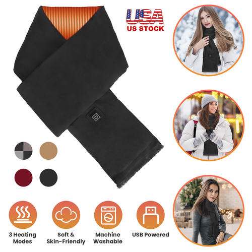 Electric Heated Winter Scarf USB Heating Neck Wrap