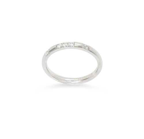 VEDA SILVER DAINTY CZ DIAMOND RING