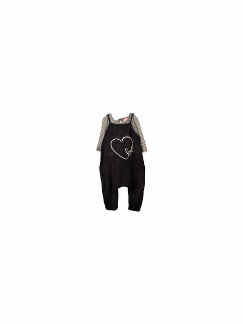 Charcoal Fur Jumper and Top Set