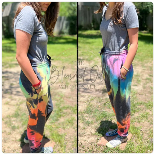 Rainbow Burst Tie Dye Joggers 