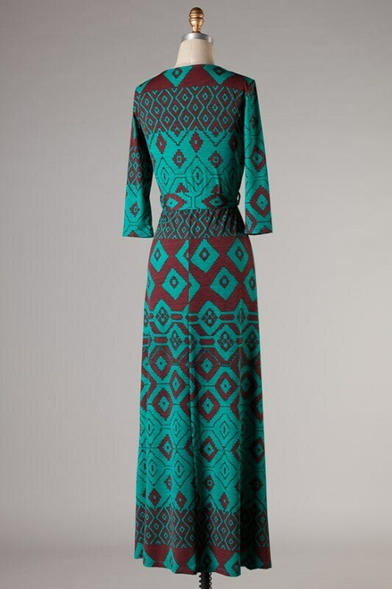 Gladys Surplus Maxi Dress Teal