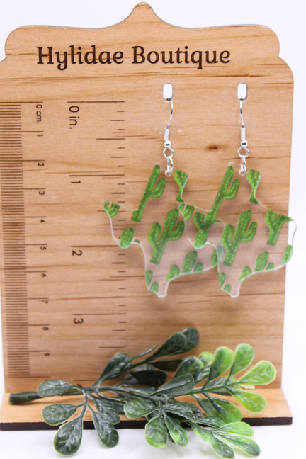 Texas Cactus || Dangle Earrings