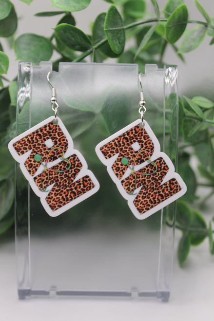 Leopard RN || Acrylic Dangle Earrings || Hypoallergenic