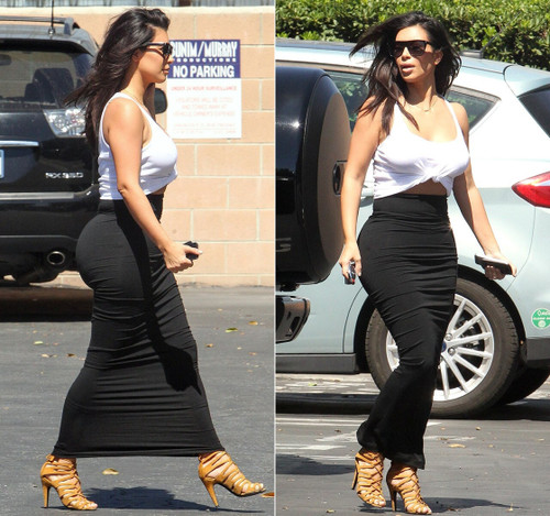 Kim Inspired Dream Skirt Ankle Length Body-con Fit Black