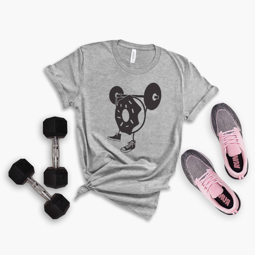 Cute Donut Funny Workout Shirts | Crossfit Gym shirt
